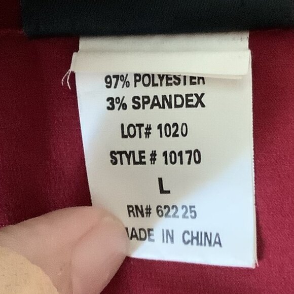 Tailor by B. Moss Red Long Sleeve Blouse Size: Large - Picture 5 of 5